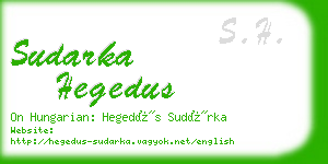 sudarka hegedus business card